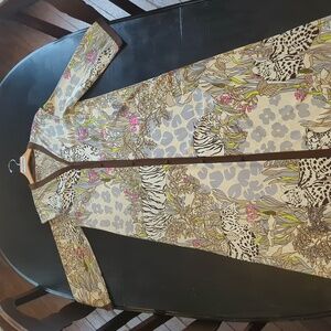 1970's Lorraine Jungle print maxi robe/dress